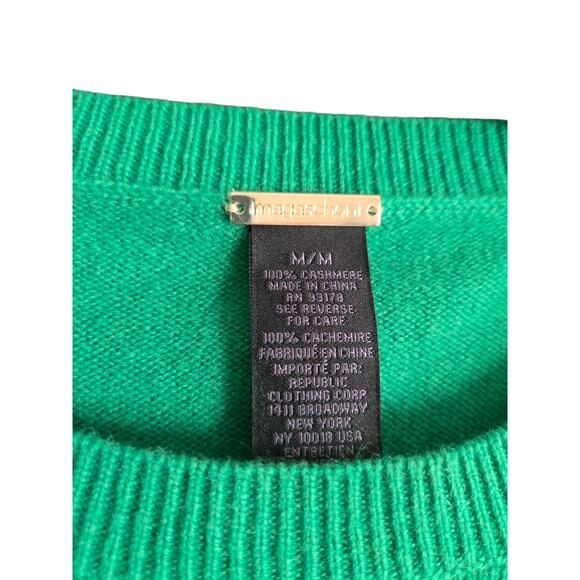 Magaschoni 100% Cashmere Short Sleeve Sweater Medium - Picture 3 of 4